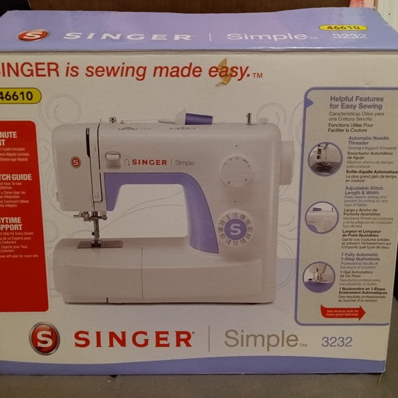 SINGER | Simple 3232 Sewing Machine with Built-In Needle Threader, & 110 Stitch - Picture 1 of 1